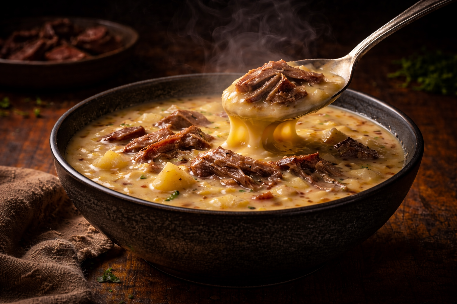 Sopa Eslava com Brisket Defumado